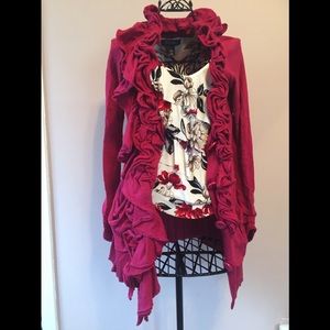 TUNIC Cardigan with ruffle